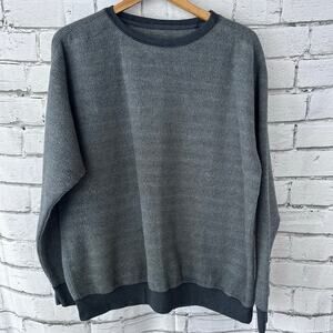 Preowned Vineyard Vintage Terry Crewneck Sweatshirt Blue Gray Unisex Large Retro